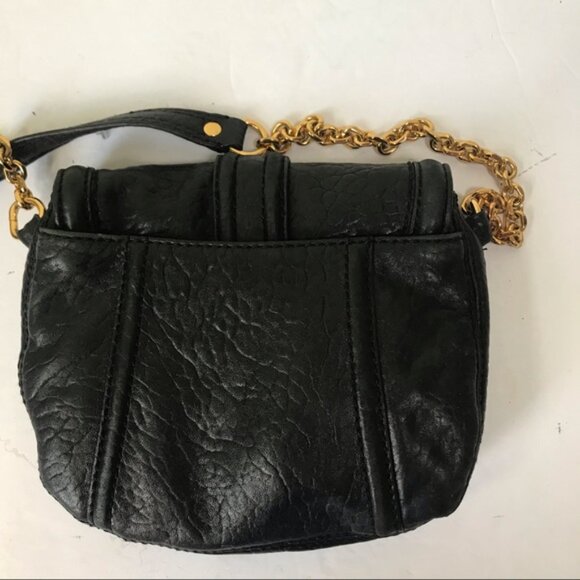 Juicy Couture Y2K Mini Chain Strap Leather Bag WOC Gold Tone hardware Turn Lock - Picture 5 of 16